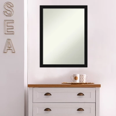 Amanti Art Avon Black Narrow Non-Beveled Bathroom Wall Mirror - Image 7