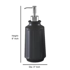 Metal Black Rust Resistant Refillable Liquid Soap Dispenser - Nu Steel