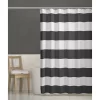 Porter Striped Shower Curtain Gray - Zenna Home