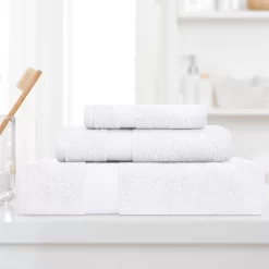 Contemporary Quick-Drying Zero-Twist Cotton 3-Piece Towel Set - Blue Nile Mills