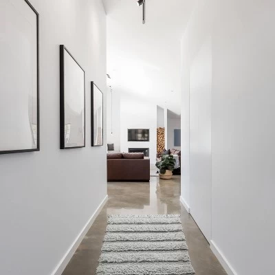 60"x24" Home Savannah Fringe Striped Bath Rug Runner Gray - VCNY