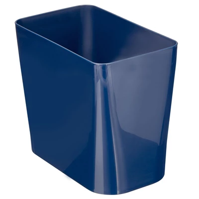 MDesign Rectangular Trash Can Wastebasket, Garbage Bin - Plastic - Image 6