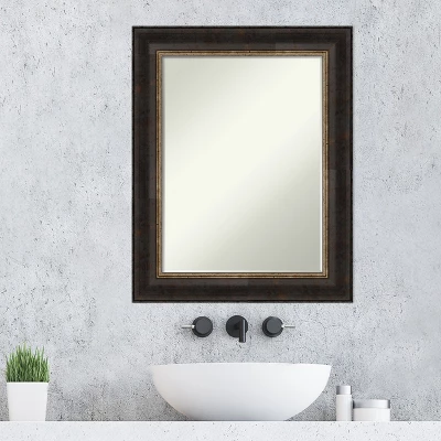 Amanti Art Varied Black Petite Bevel Bathroom Wall Mirror 29.75 X 23.75 In. - Image 4