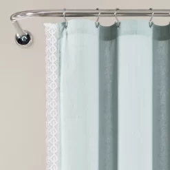 Rosalie Shower Curtain Blue - Lush Décor