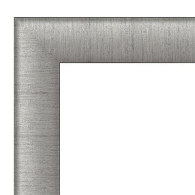 43" X 32" Non-Beveled Elegant Bathroom Wall Mirror Brushed Pewter - Amanti Art - Image 2