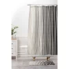 Vertical Lines Memory Foam Bath Mat Black - Deny Designs