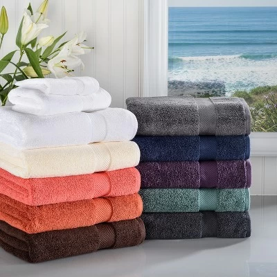 Contemporary Quick-Drying Zero-Twist Cotton 3-Piece Towel Set - Blue Nile Mills - Image 3