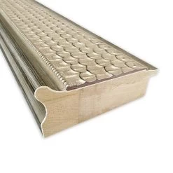 24" X 30" Non-Beveled Trellis Silver Wood Bathroom Wall Mirror - Amanti Art