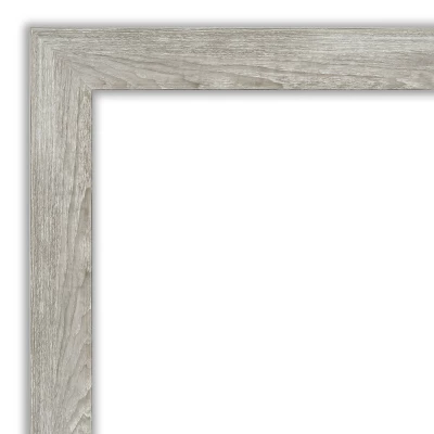 22" X 28" Non-Beveled Dove Narrow Bathroom Wall Mirror Gray Wash - Amanti Art - Image 2