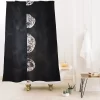 Emanuela Carratoni Mystery Moon Shower Curtain Black/White - Deny Designs