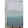 June Journal Calming Ocean Waves Shower Curtain Blue - Deny Designs