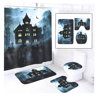 Seeing Red Halloween 4-Piece Bathroom Set | Haunted House