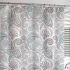 Floral Swirls Shower Curtain Blue/Gray - Cassadecor