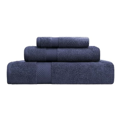 Contemporary Quick-Drying Zero-Twist Cotton 3-Piece Towel Set - Blue Nile Mills - Image 13