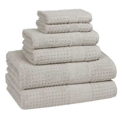 6pc Checkered Bath Towel Set - Cassadecor - Image 6