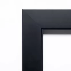 Amanti Art Corvino Black Narrow Beveled Wood Bathroom Wall Mirror
