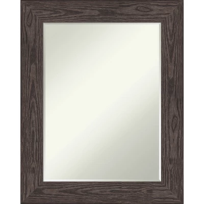 Amanti Art Bridge Petite Bevel Wood Bathroom Wall Mirror - Image 5