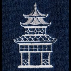 Vern Yip Chinoiserie Bath Towel Navy - SKL Home