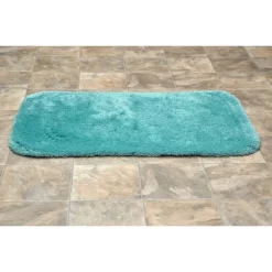 24"x40" Finest Ultra Luxury Plush Washable Bath Rug Sea Foam - Garland Rug